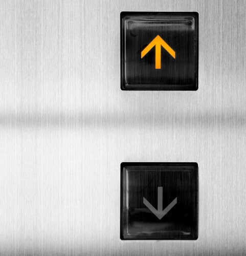 エレベーターのボタンの画像